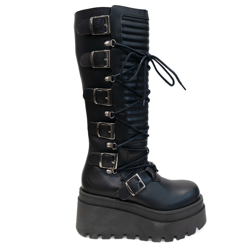 Altercore - Lucid Vegan Plattformstiefel - Schwarz